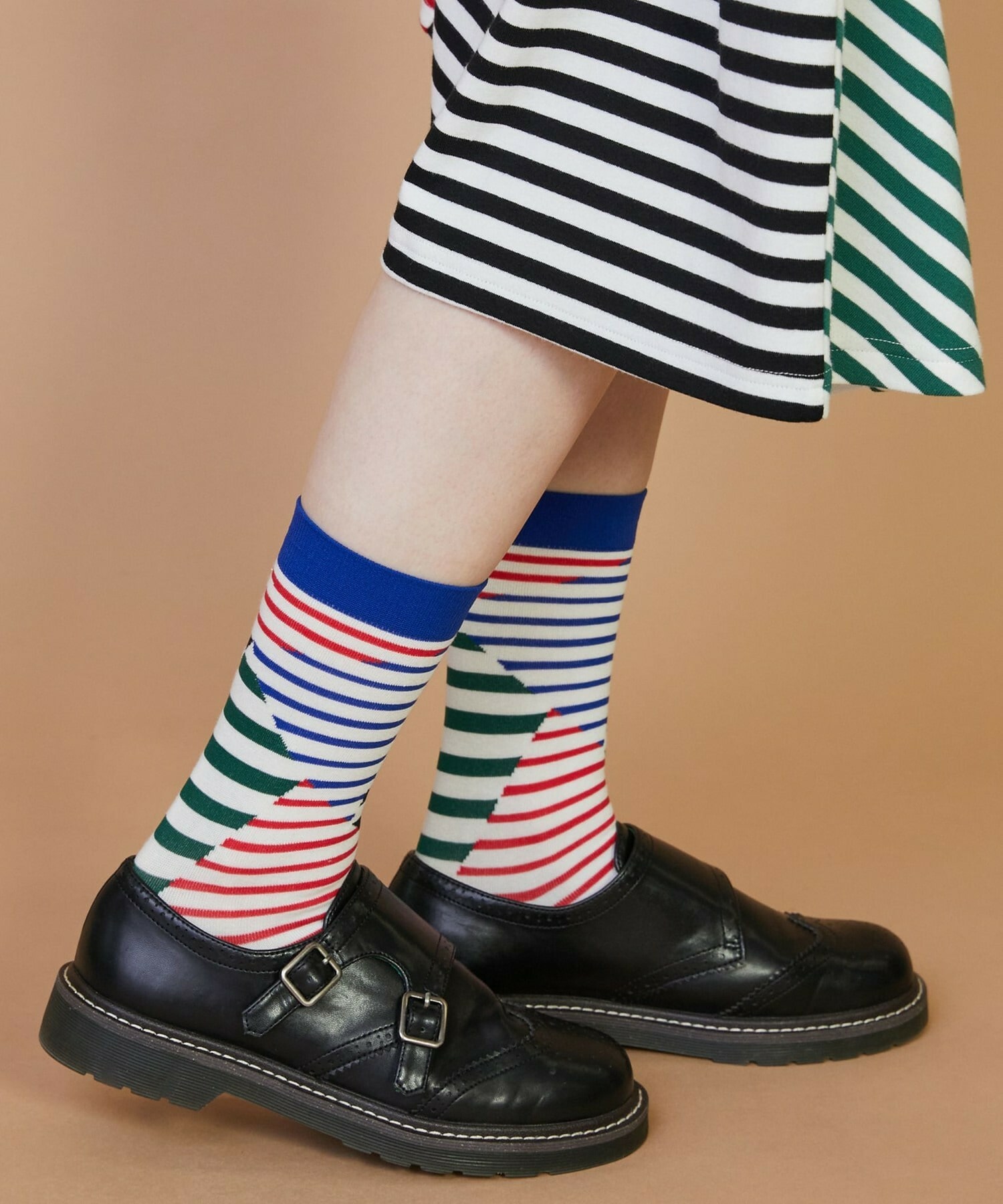 【FRAPBOIS】クワトロボーダーソックス 詳細画像 ブラック 8