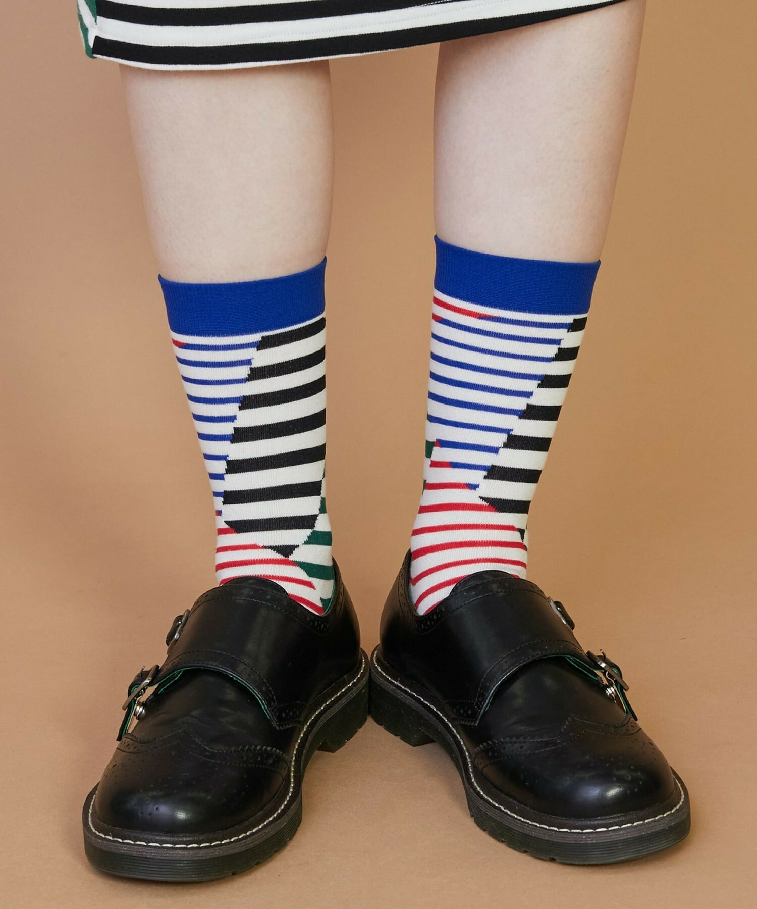 【FRAPBOIS】クワトロボーダーソックス 詳細画像 ブルー 1