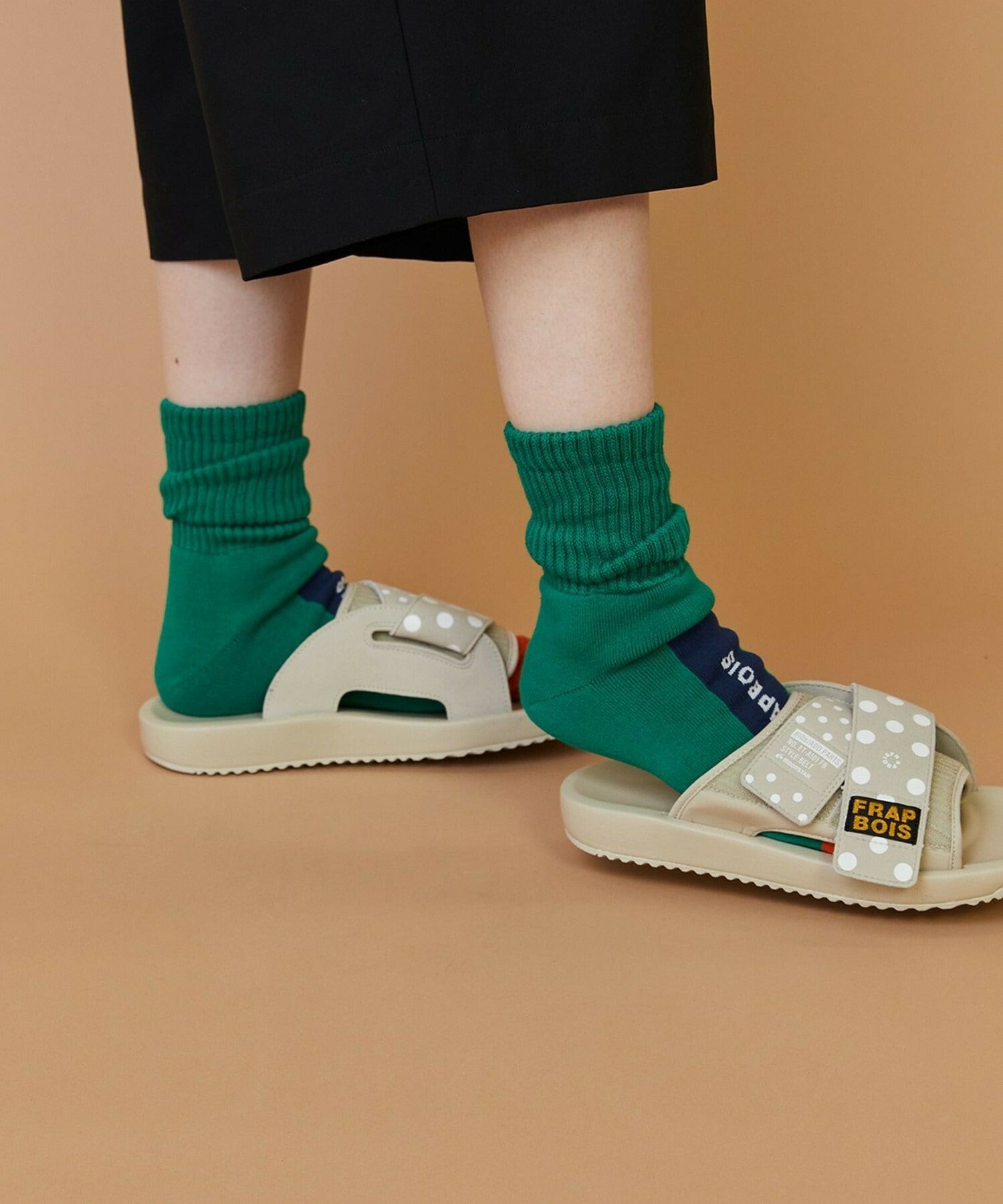 【FRAPBOIS】ロゴリブソックス 詳細画像 グリーン 10
