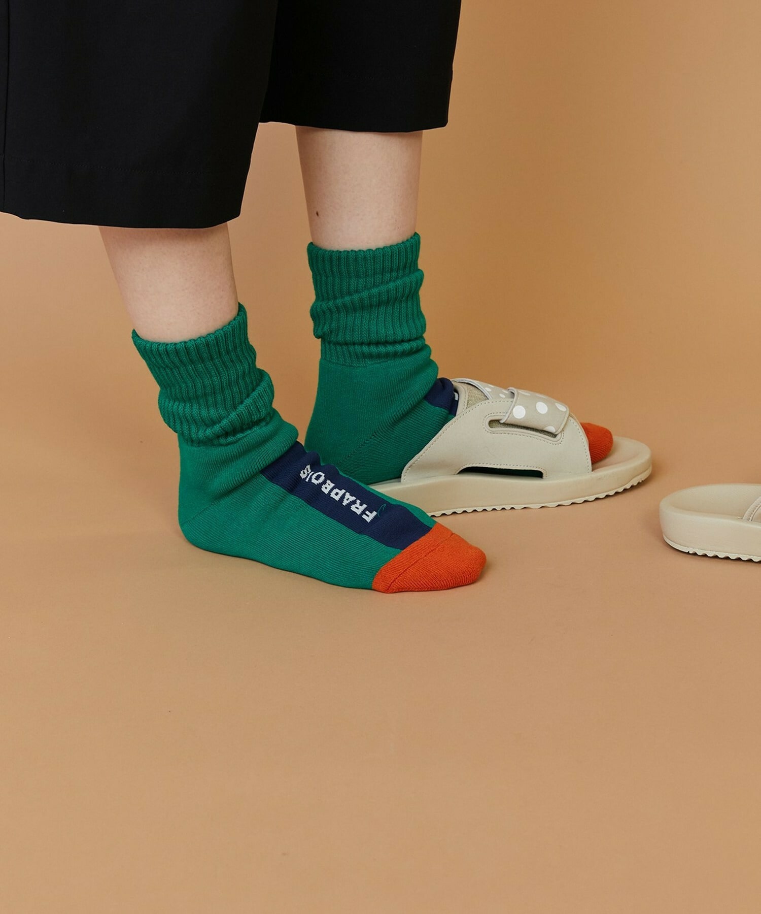 【FRAPBOIS】ロゴリブソックス 詳細画像 グリーン 11