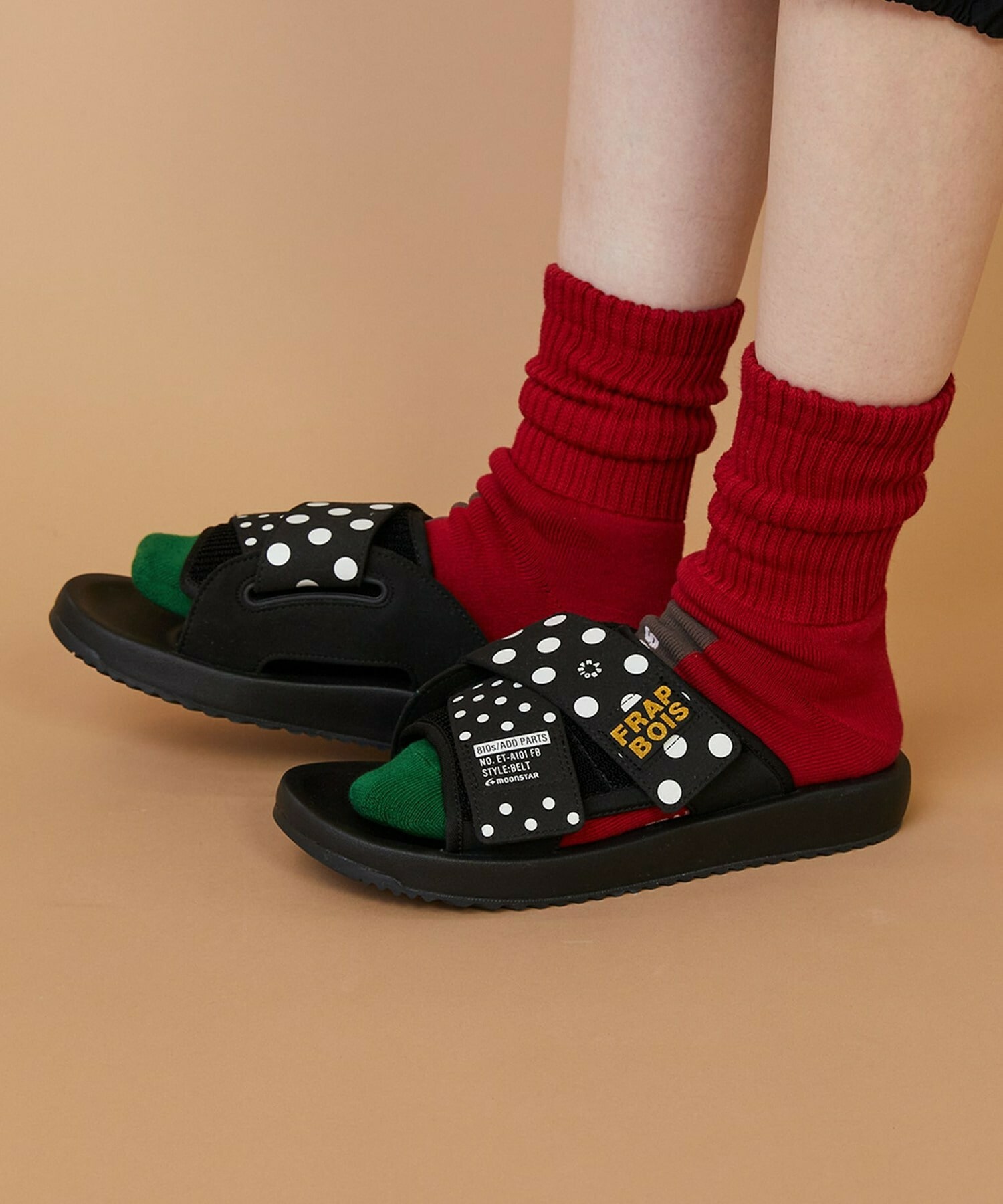 【FRAPBOIS】ロゴリブソックス 詳細画像 グリーン 4