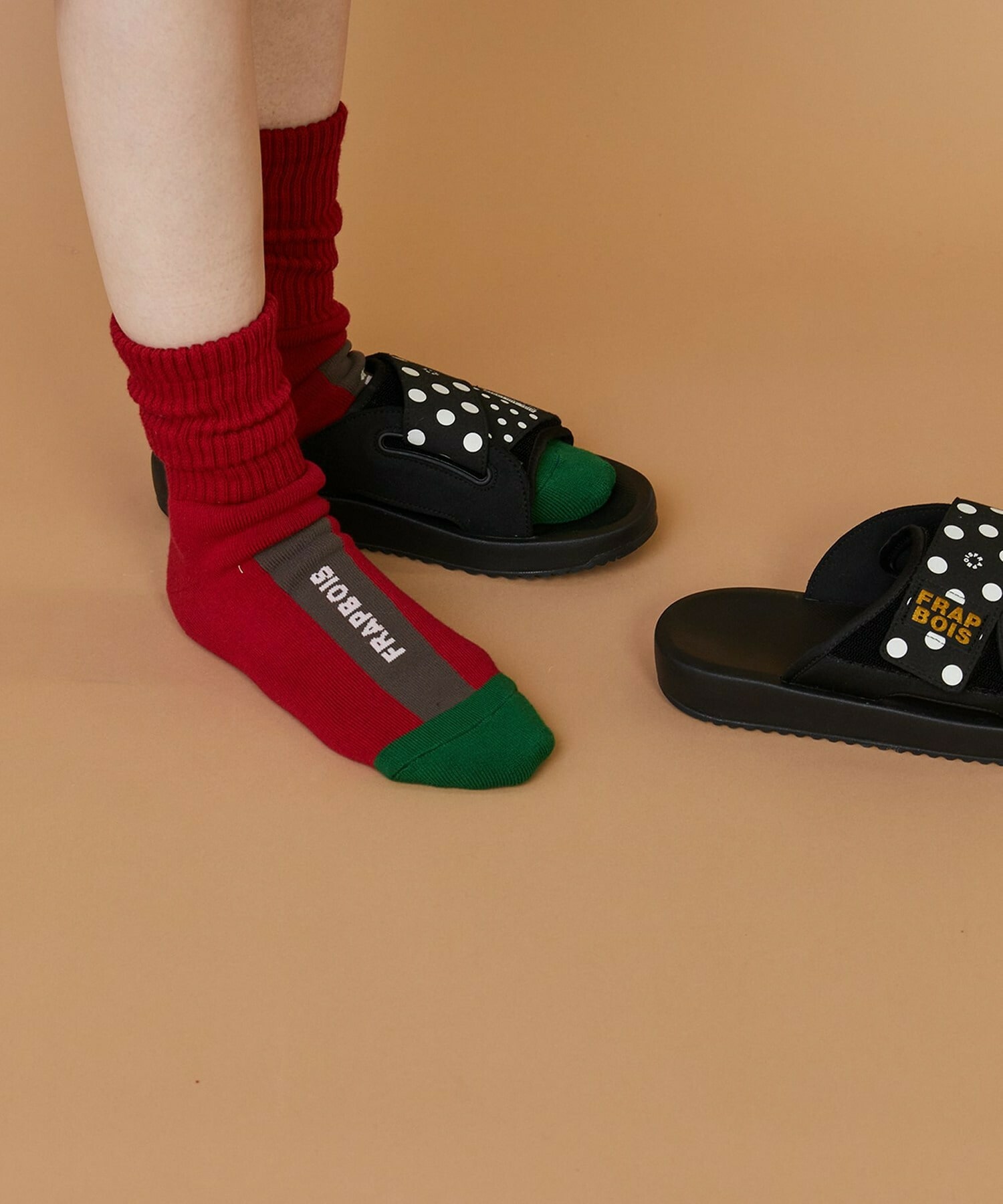 【FRAPBOIS】ロゴリブソックス 詳細画像 グリーン 7