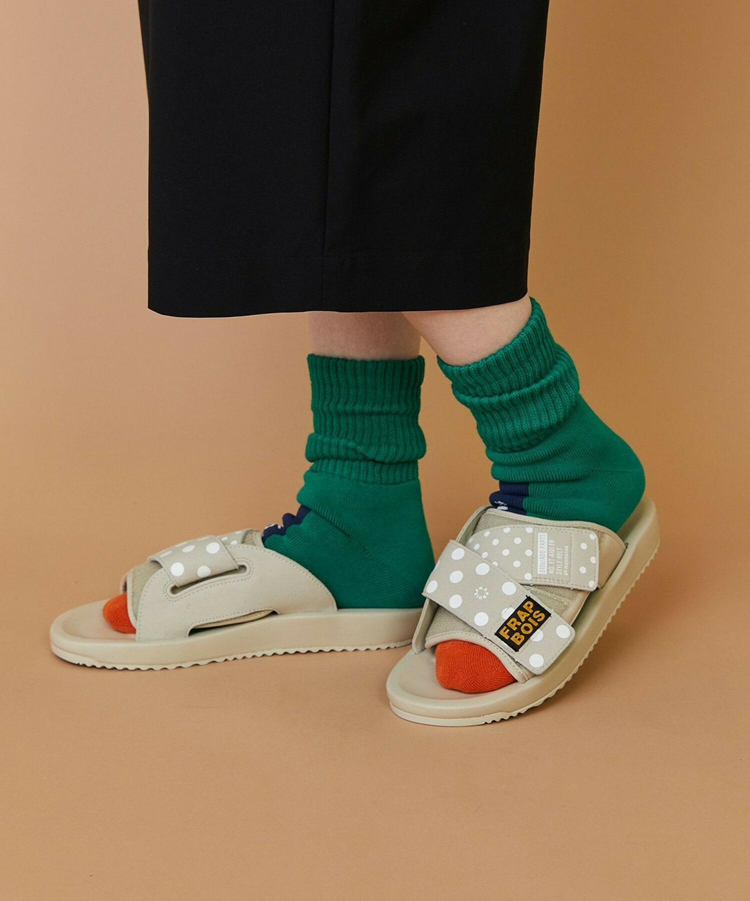 【FRAPBOIS】ロゴリブソックス 詳細画像 グリーン 8