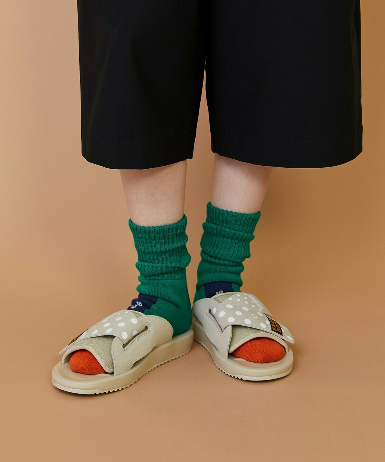 【FRAPBOIS】ロゴリブソックス 詳細画像 グリーン 1