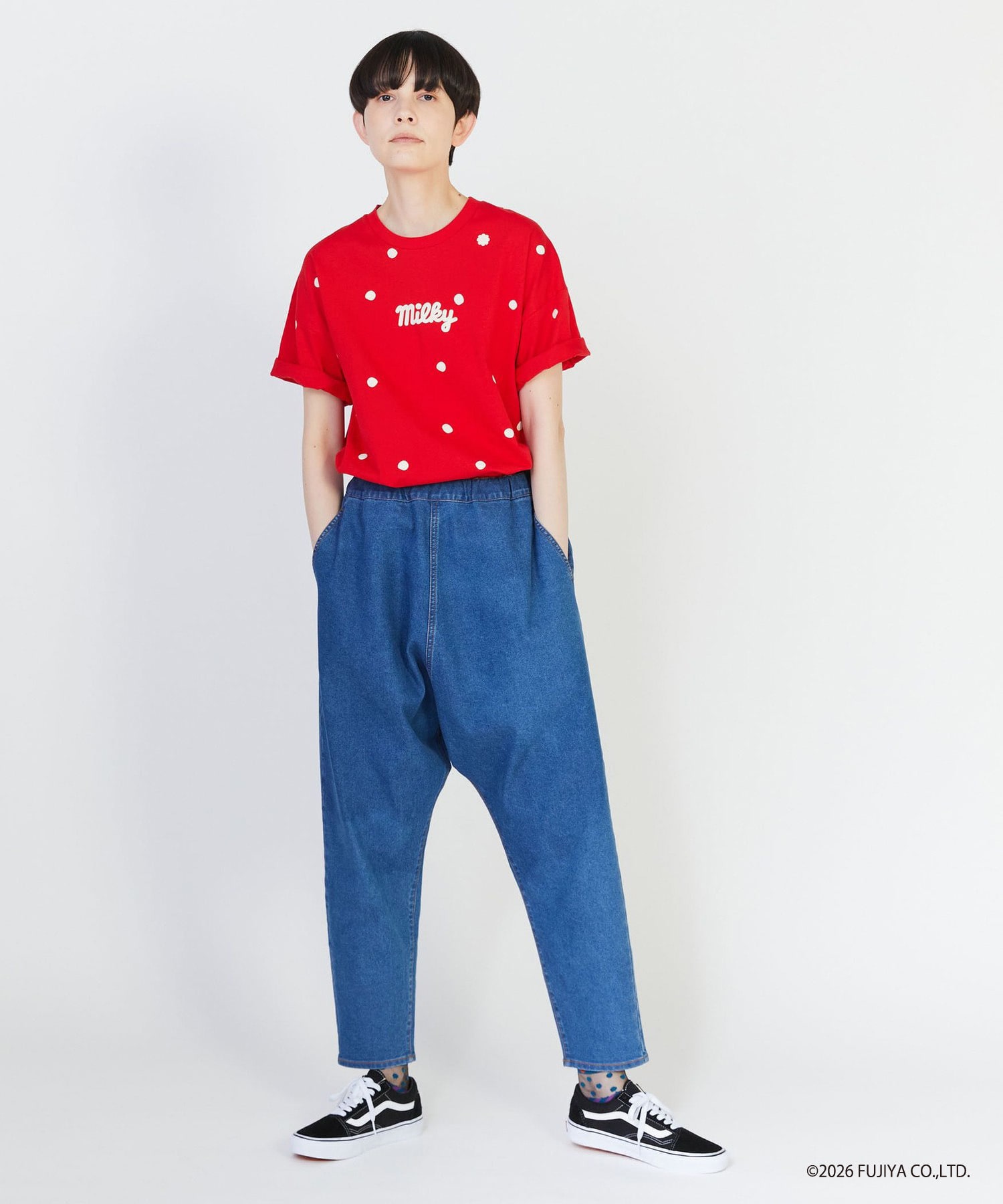 【FRAPBOIS】ミルキードットＴシャツ 詳細画像 ブラック 18