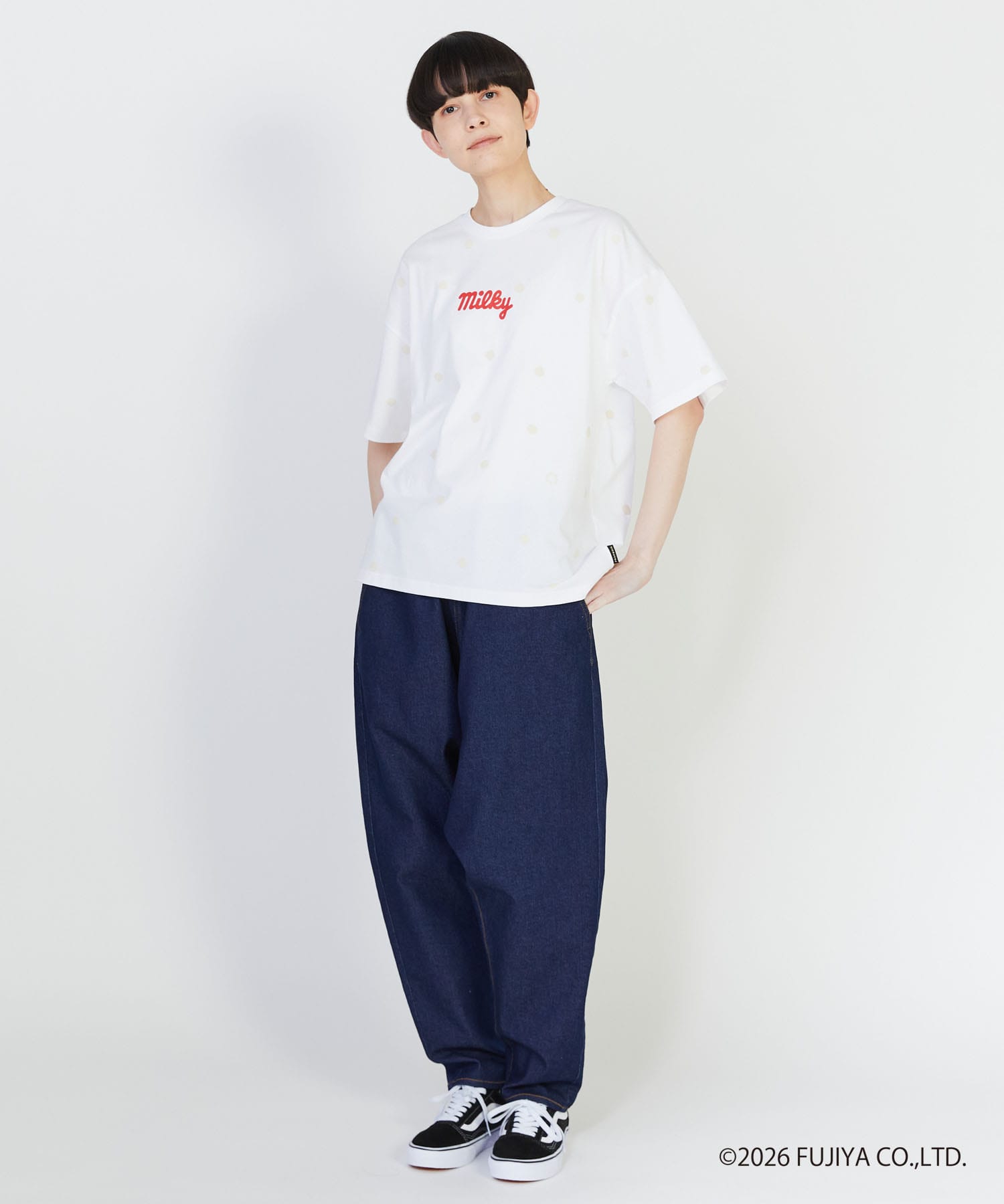 【FRAPBOIS】ミルキードットＴシャツ 詳細画像 ブラック 2