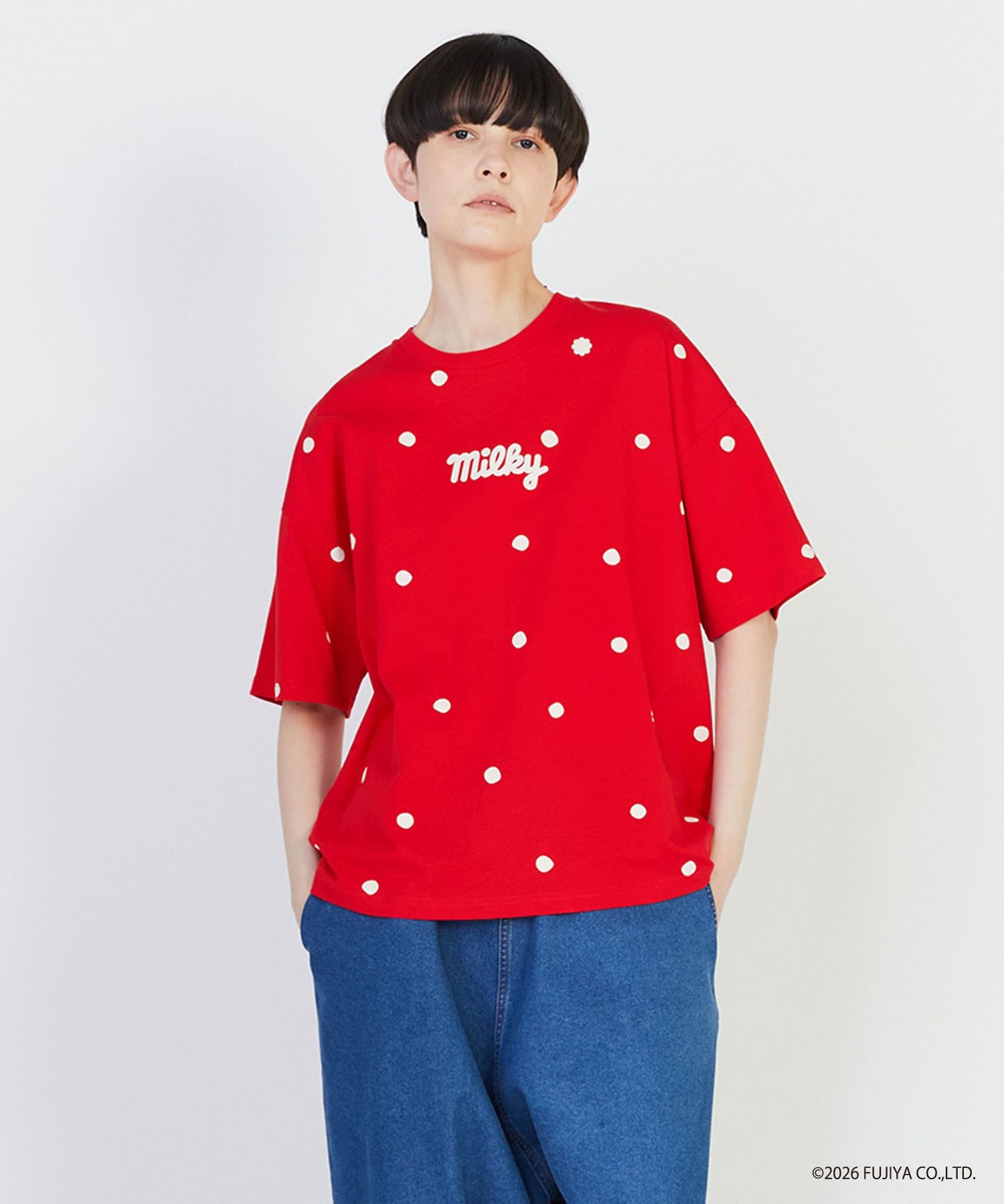 【FRAPBOIS】ミルキードットＴシャツ 詳細画像 ブラック 20