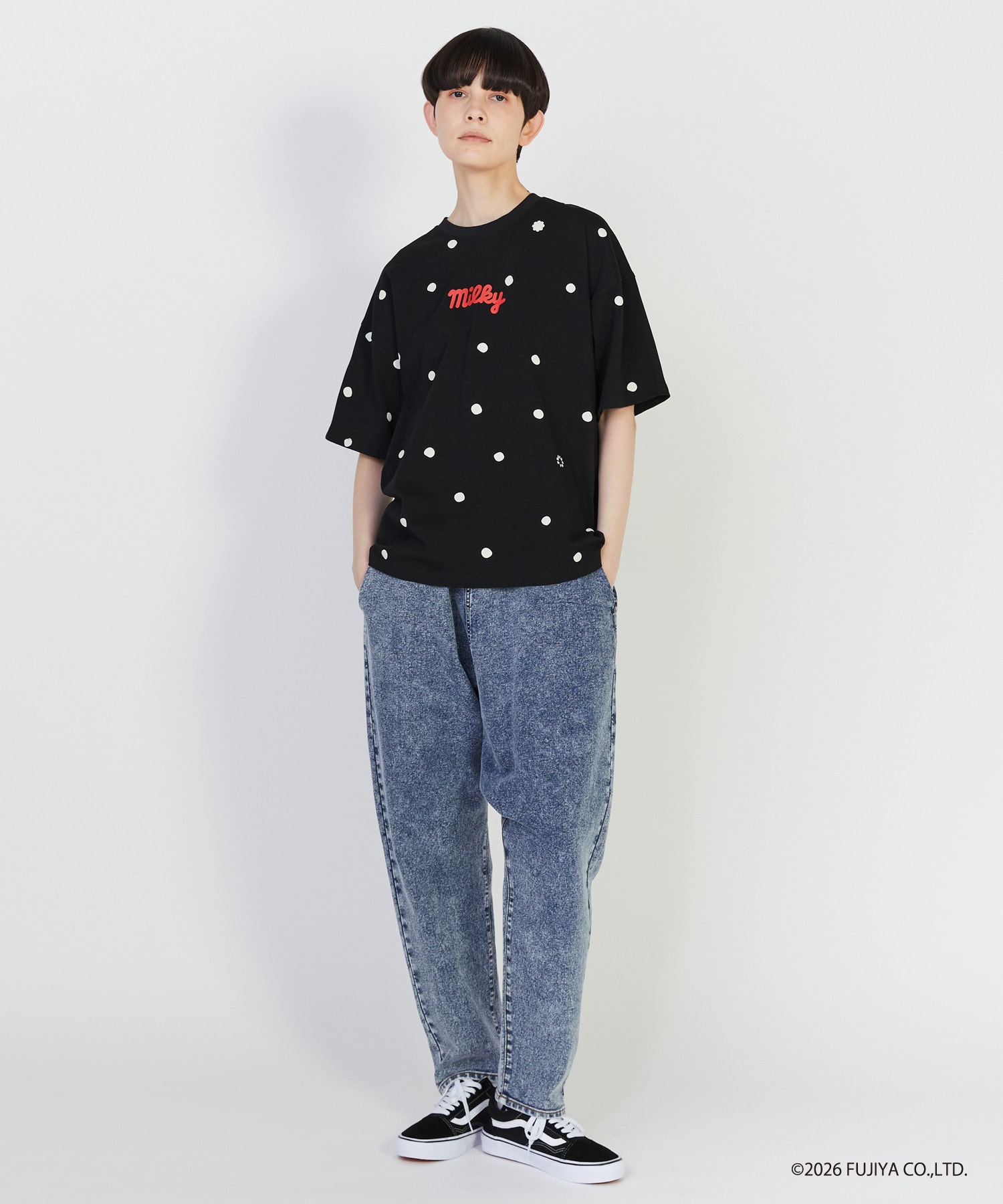 【FRAPBOIS】ミルキードットＴシャツ 詳細画像 ブラック 22