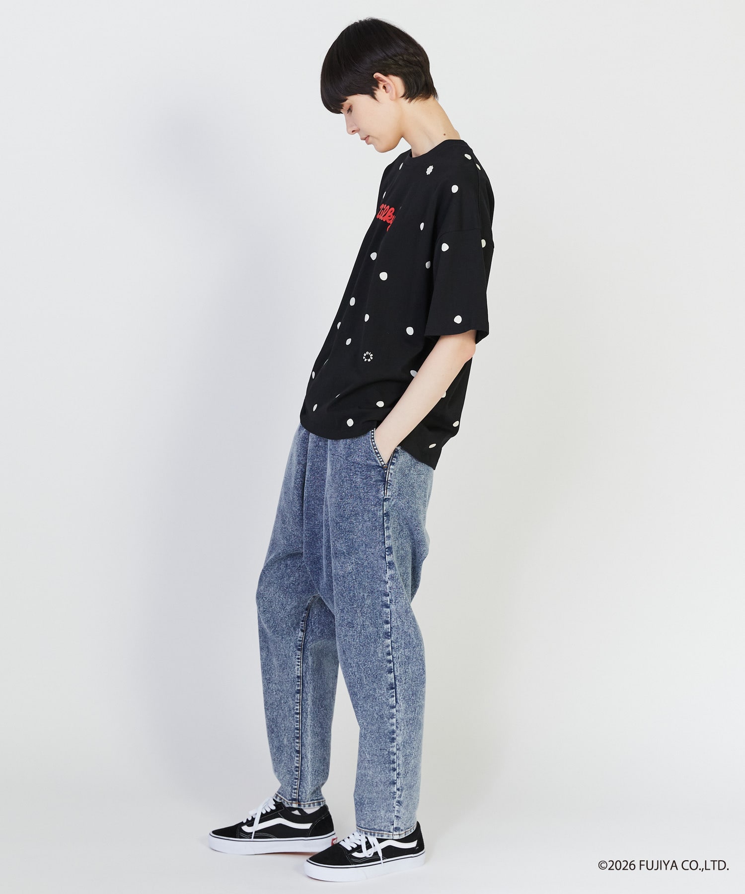 【FRAPBOIS】ミルキードットＴシャツ 詳細画像 ブラック 23
