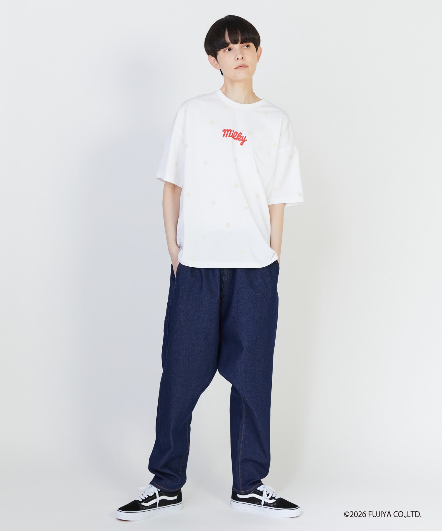 【FRAPBOIS】ミルキードットＴシャツ 詳細画像 ブラック 5