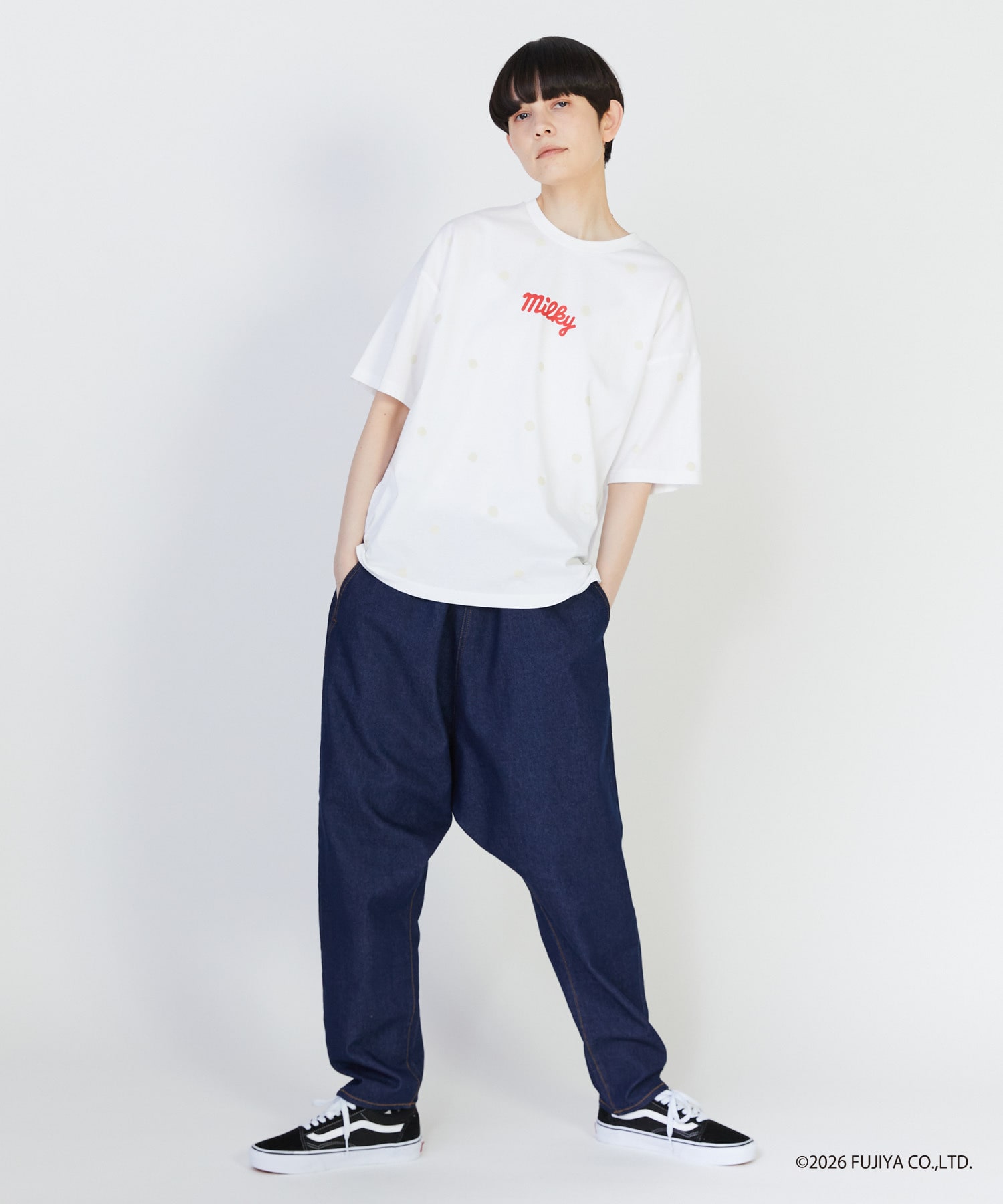 【FRAPBOIS】ミルキードットＴシャツ 詳細画像 ブラック 6