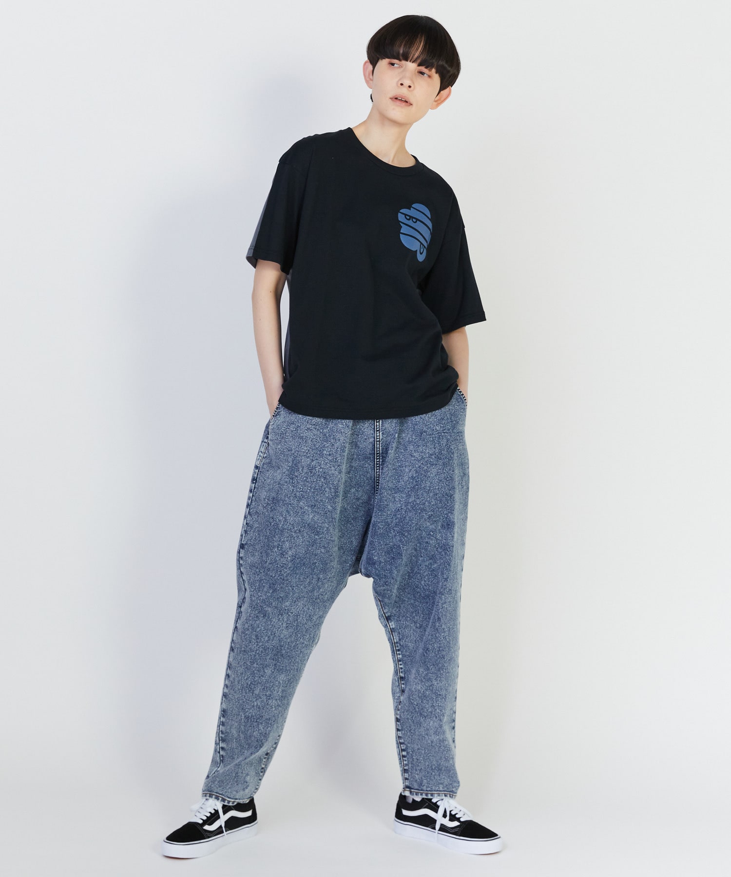 【FRAPBOIS】スマートサルエルパンツ 詳細画像 ブルー系その他 35