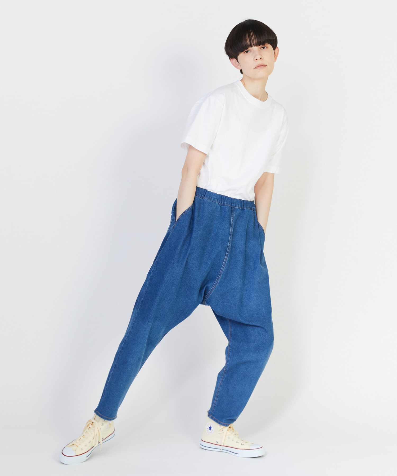 【FRAPBOIS】スマートサルエルパンツ 詳細画像 ブルー系その他 7