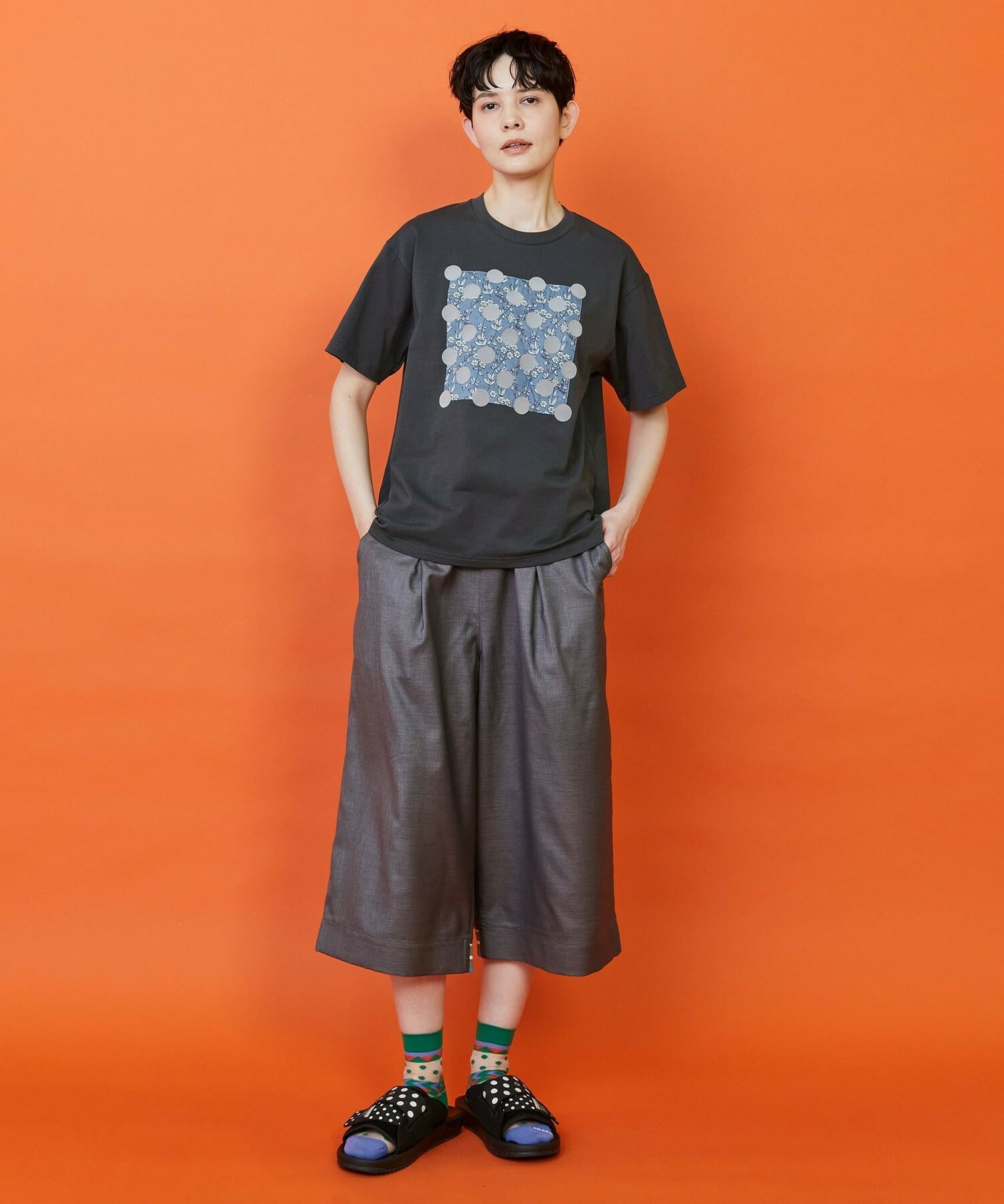 【FRAPBOIS】ガーデンフローＴシャツ 詳細画像 チャコールグレー 12