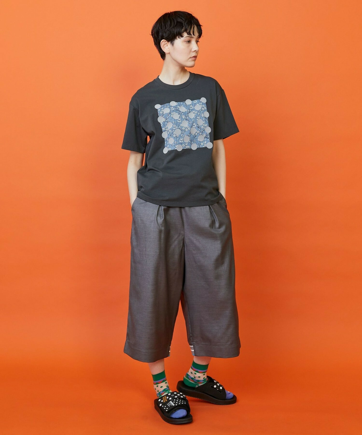 【FRAPBOIS】ガーデンフローＴシャツ 詳細画像 チャコールグレー 14