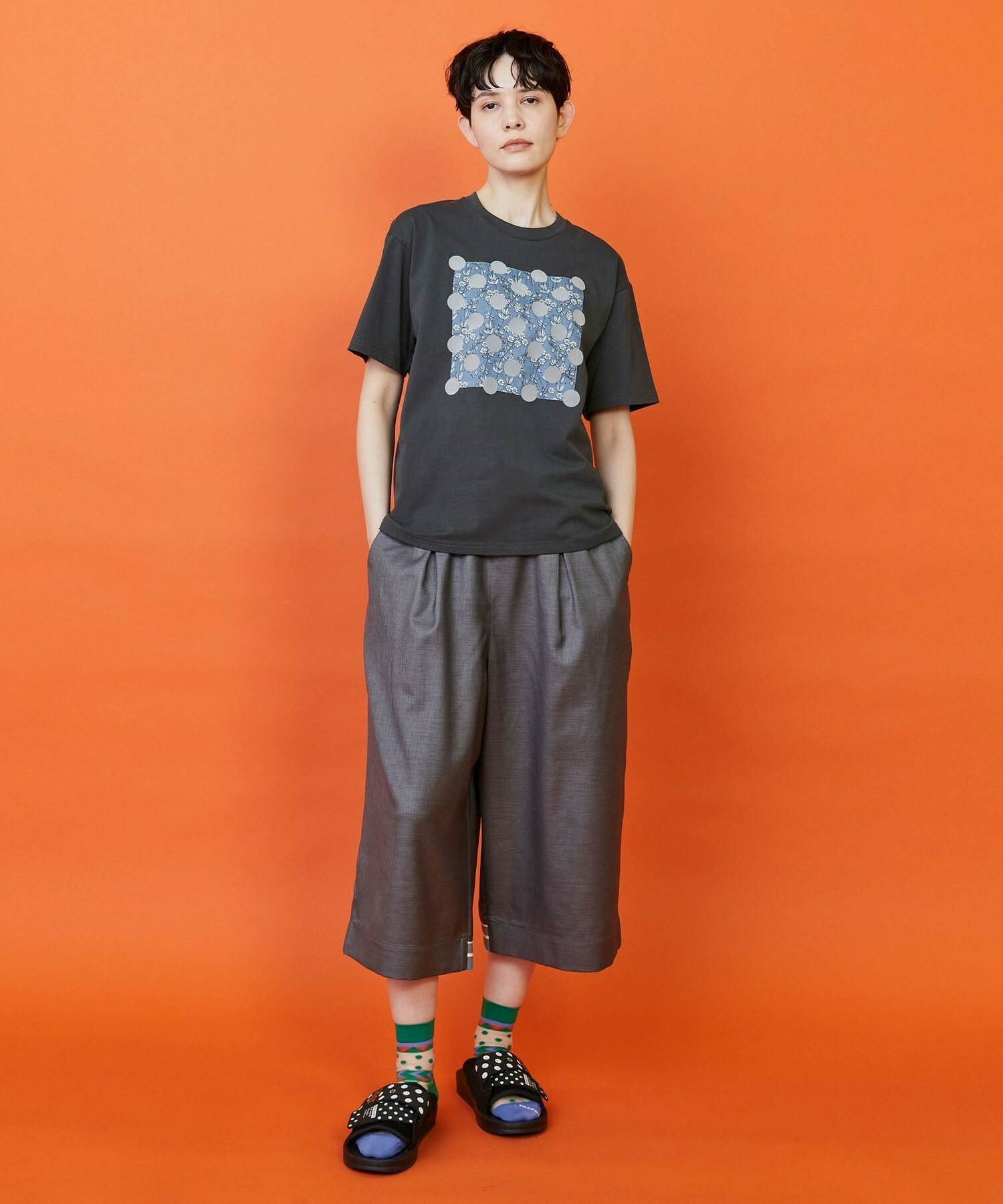 【FRAPBOIS】ガーデンフローＴシャツ 詳細画像 チャコールグレー 15