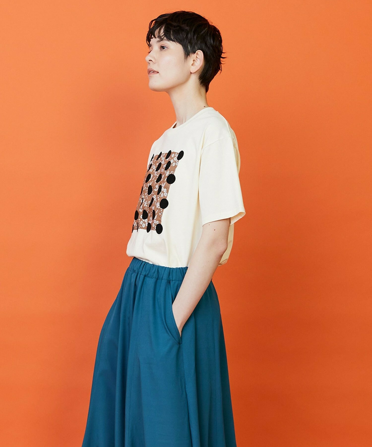 【FRAPBOIS】ガーデンフローＴシャツ 詳細画像 チャコールグレー 2