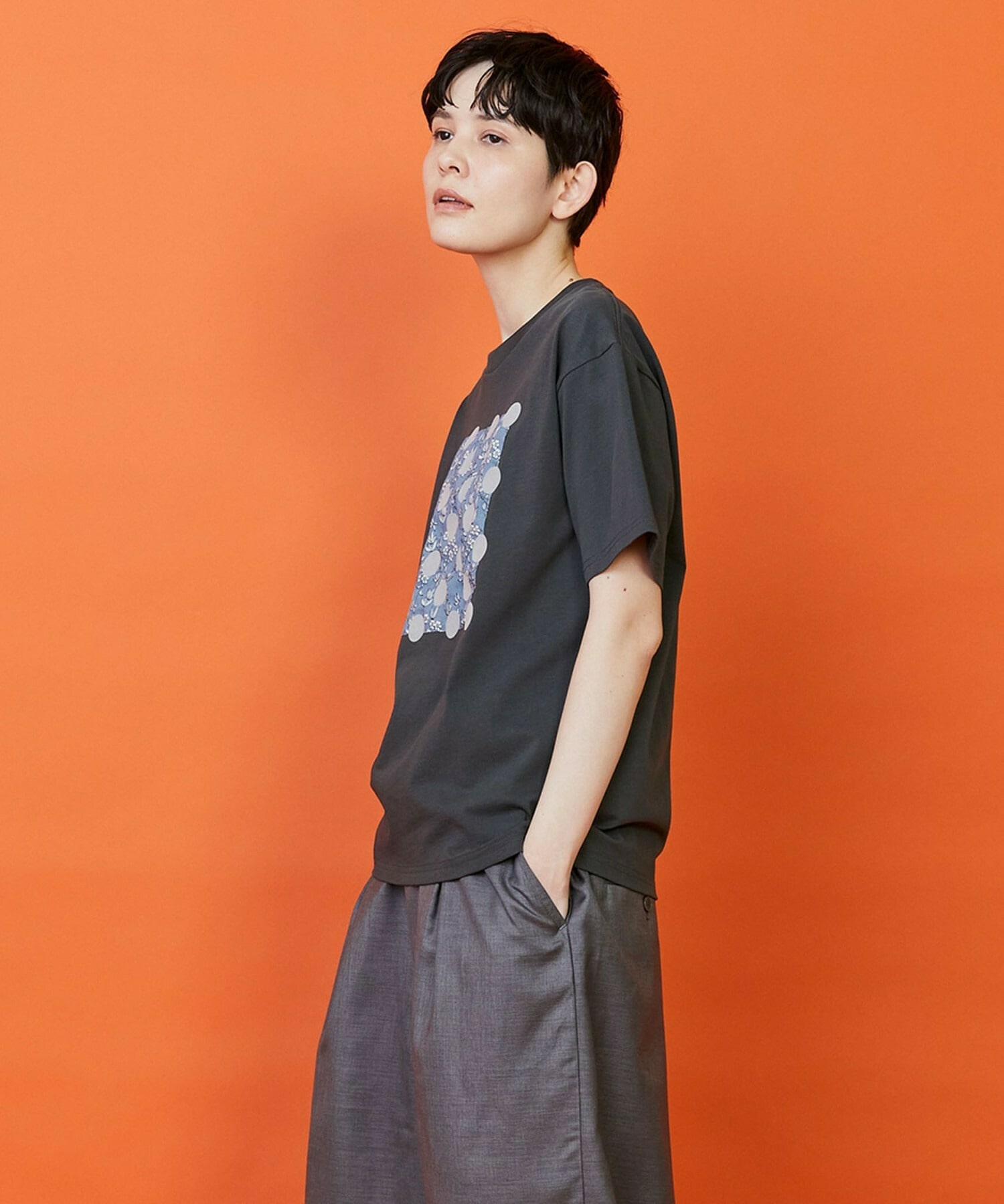 【FRAPBOIS】ガーデンフローＴシャツ 詳細画像 チャコールグレー 8