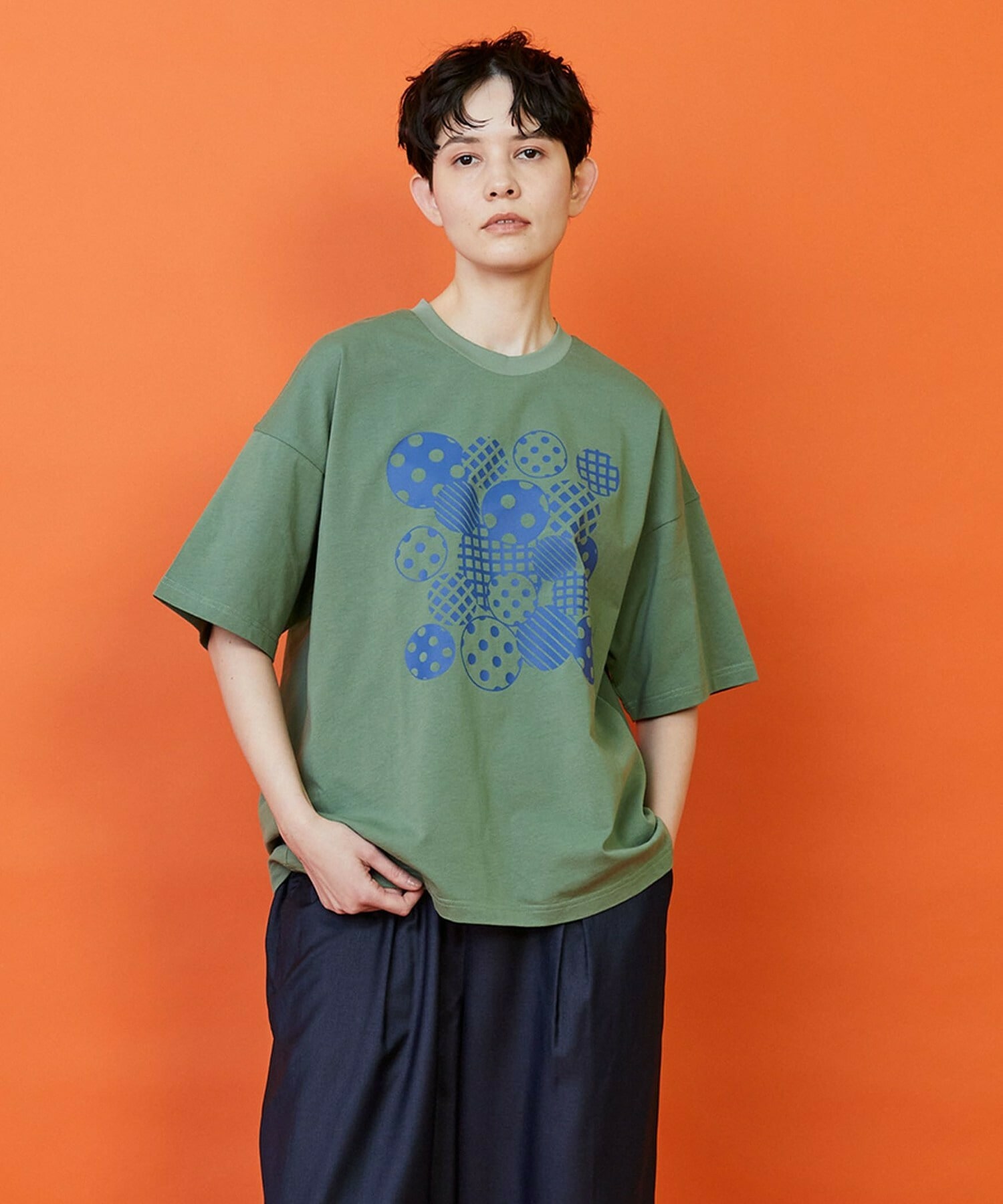 【FRAPBOIS】フォームドットＴシャツ 詳細画像 グリーン 1