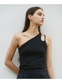 【Julier】YOGA FITアシメミドルトップス/パット付き・UVカット・吸汗速乾・ホットヨガ対応・水着・水陸両用 詳細画像 グレー 1