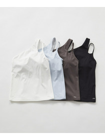 【Julier】YOGA FITアシメミドルトップス/パット付き・UVカット・吸汗速乾・ホットヨガ対応・水着・水陸両用 詳細画像 グレー 6