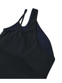 【Julier】YOGA FITアシメミドルトップス/パット付き・UVカット・吸汗速乾・ホットヨガ対応・水着・水陸両用 詳細画像 グレー 9