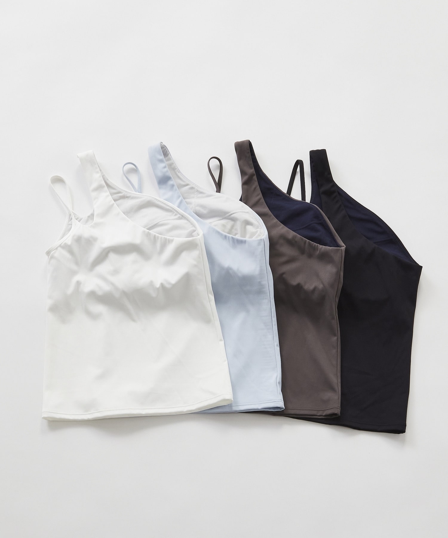 【Julier】YOGA FITアシメミドルトップス/パット付き・UVカット・吸汗速乾・ホットヨガ対応・水着・水陸両用 詳細画像 グレー 7