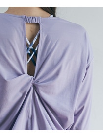 【Julier】ライトプライム バッククロスプルオーバー/エコ・UVカット・吸汗速乾・ホットヨガ対応・ラッシュガード 詳細画像 ネイビー 4