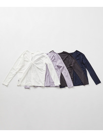 【Julier】ライトプライム バッククロスプルオーバー/エコ・UVカット・吸汗速乾・ホットヨガ対応・ラッシュガード 詳細画像 ネイビー 8