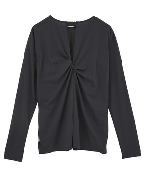 【Julier】ライトプライム バッククロスプルオーバー/エコ・UVカット・吸汗速乾・ホットヨガ対応・ラッシュガード 詳細画像 チャコール 1