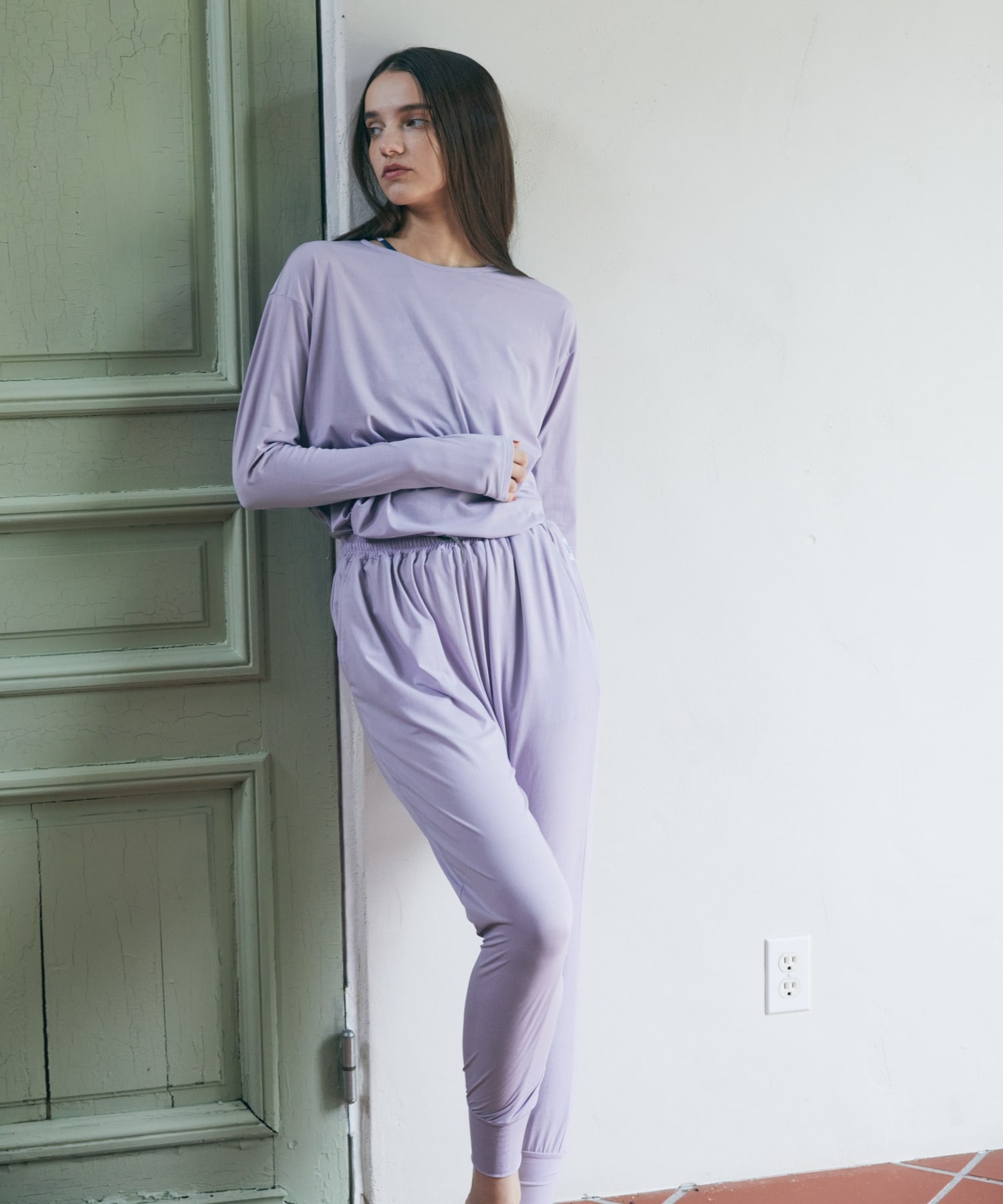 【Julier】ライトプライム バッククロスプルオーバー/エコ・UVカット・吸汗速乾・ホットヨガ対応・ラッシュガード 詳細画像 ネイビー 5