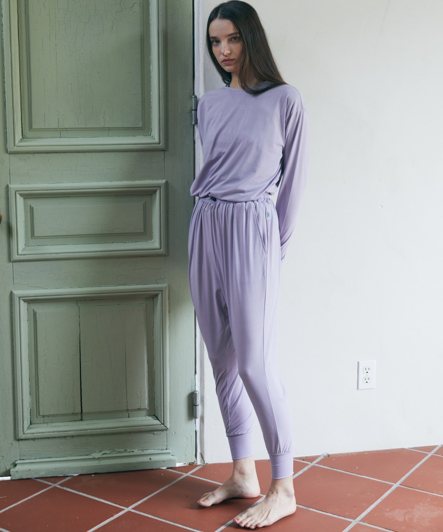 【Julier】ライトプライム バッククロスプルオーバー/エコ・UVカット・吸汗速乾・ホットヨガ対応・ラッシュガード 詳細画像 ネイビー 6