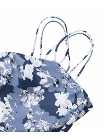 【Julier】flash flowerプリントキャミソール/パット付き・UVカット・吸汗速乾・ホットヨガ対応・水着・水陸両用 詳細画像 ブルー 11