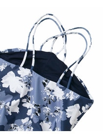 【Julier】flash flowerプリントキャミソール/パット付き・UVカット・吸汗速乾・ホットヨガ対応・水着・水陸両用 詳細画像 ブルー 12