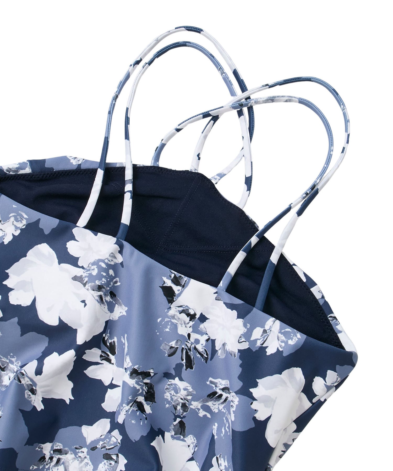 【Julier】flash flowerプリントキャミソール/パット付き・UVカット・吸汗速乾・ホットヨガ対応・水着・水陸両用 詳細画像 ブルー 12