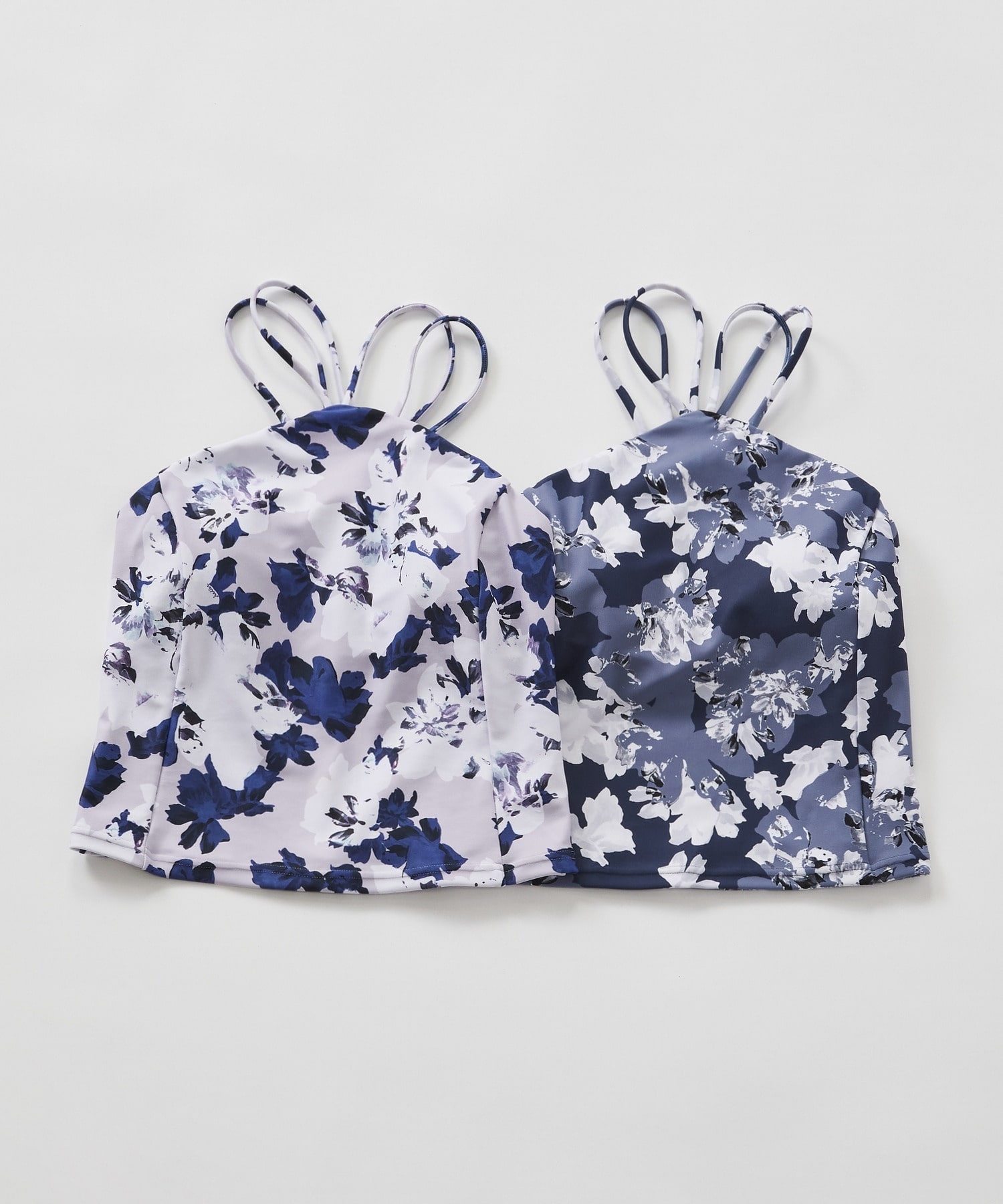 【Julier】flash flowerプリントキャミソール/パット付き・UVカット・吸汗速乾・ホットヨガ対応・水着・水陸両用 詳細画像 ブルー 8