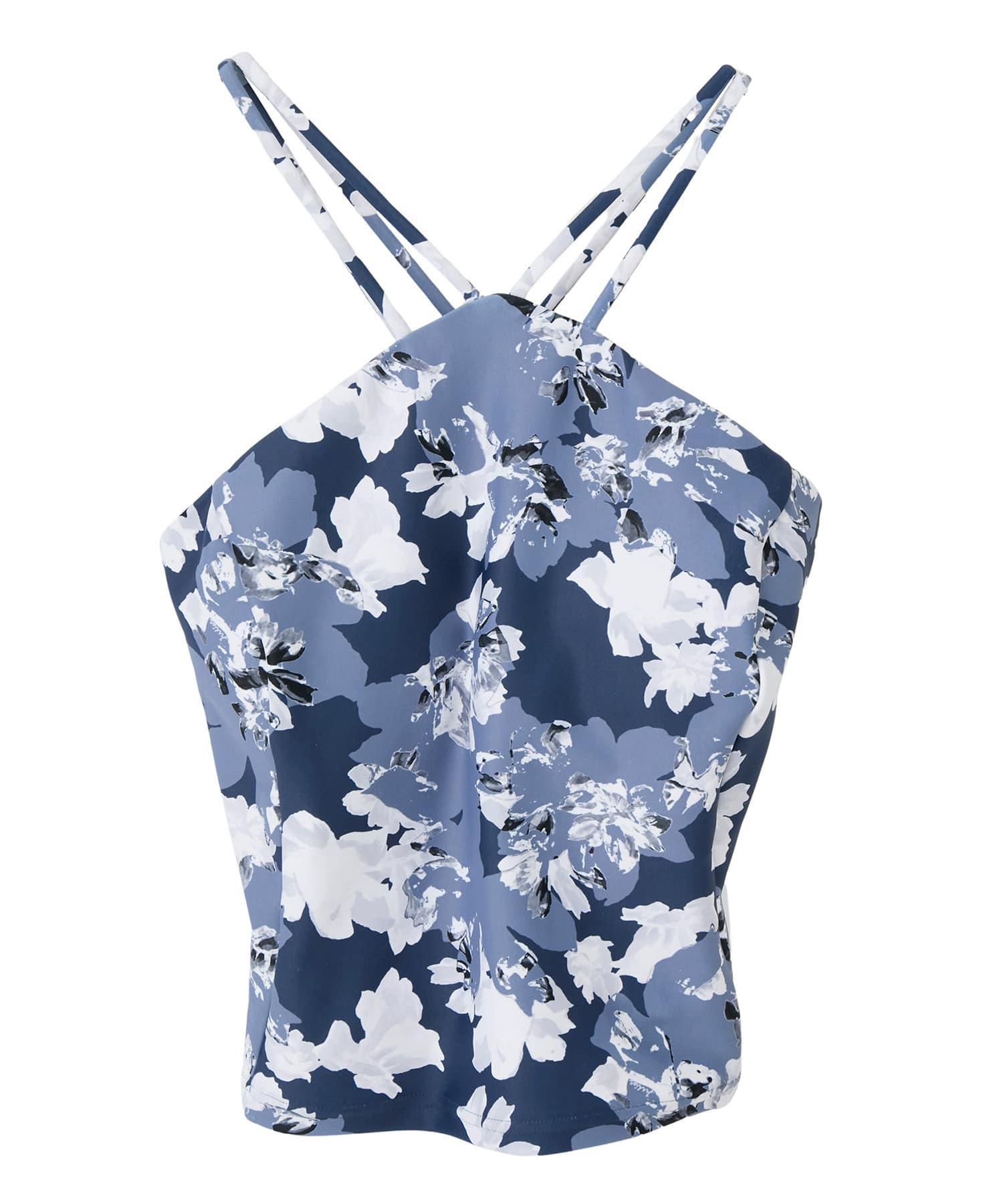 【Julier】flash flowerプリントキャミソール/パット付き・UVカット・吸汗速乾・ホットヨガ対応・水着・水陸両用 詳細画像 ブルー 3