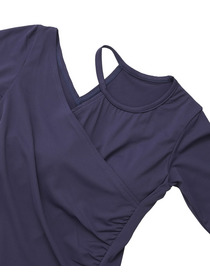 【Julier】エコシーベア天ロングスリーブプルオーバー/パット付き・エコ・UVカット・吸汗速乾・ホットヨガ対応・ラッシュガード  詳細画像 ブラック 10