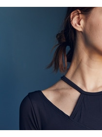 【Julier】エコシーベア天ロングスリーブプルオーバー/パット付き・エコ・UVカット・吸汗速乾・ホットヨガ対応・ラッシュガード  詳細画像 ブラック 5