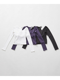 【Julier】エコシーベア天ロングスリーブプルオーバー/パット付き・エコ・UVカット・吸汗速乾・ホットヨガ対応・ラッシュガード  詳細画像 ブラック 8