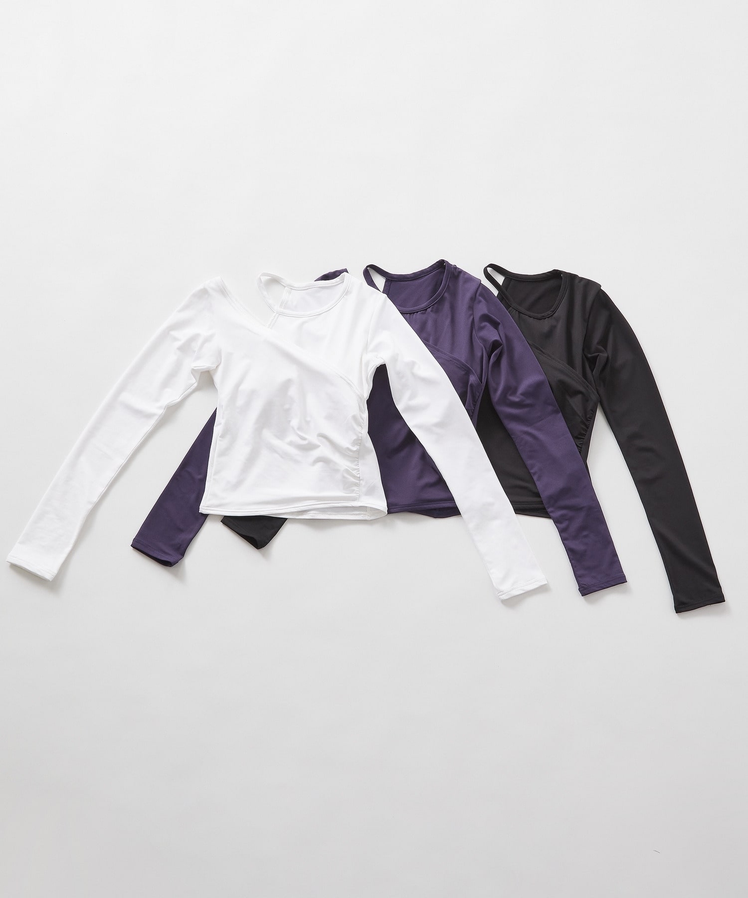 【Julier】エコシーベア天ロングスリーブプルオーバー/パット付き・エコ・UVカット・吸汗速乾・ホットヨガ対応・ラッシュガード  詳細画像 ブラック 7