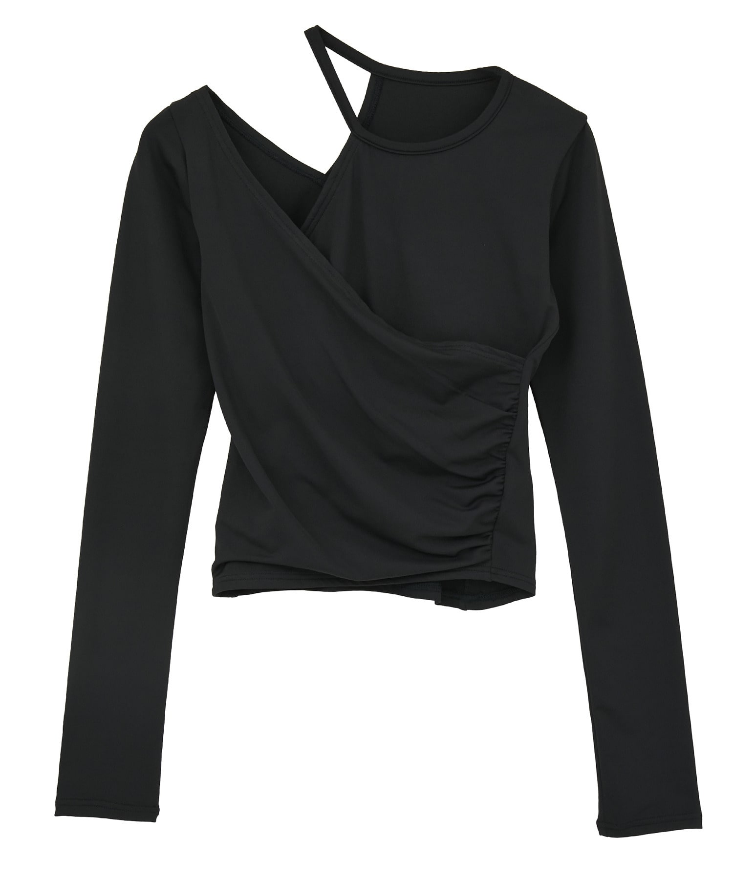 【Julier】エコシーベア天ロングスリーブプルオーバー/パット付き・エコ・UVカット・吸汗速乾・ホットヨガ対応・ラッシュガード  詳細画像 ブラック 3