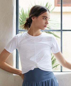 【Julier】アクティブフローコンパクトTシャツ/UVカット・吸汗速乾・ハイストレッチ 詳細画像 ホワイト 1