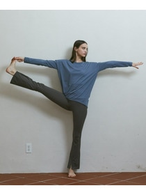 【Julier】YOGA FITフレアレギンス/UVカット・吸汗速乾・ホットヨガ対応・水着・水陸両用 詳細画像 ブラック 8