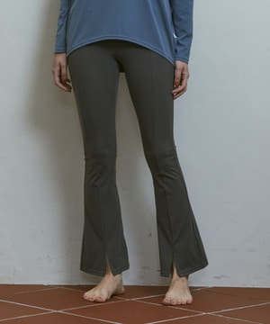 【Julier】YOGA FITフレアレギンス/UVカット・吸汗速乾・ホットヨガ対応・水着・水陸両用 詳細画像 グレー 1