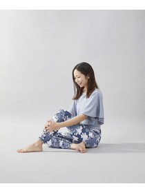 【Julier】flash flowerプリントレギンス/UVカット・吸汗速乾・ホットヨガ対応・水着・水陸両用 詳細画像 ブルー 23