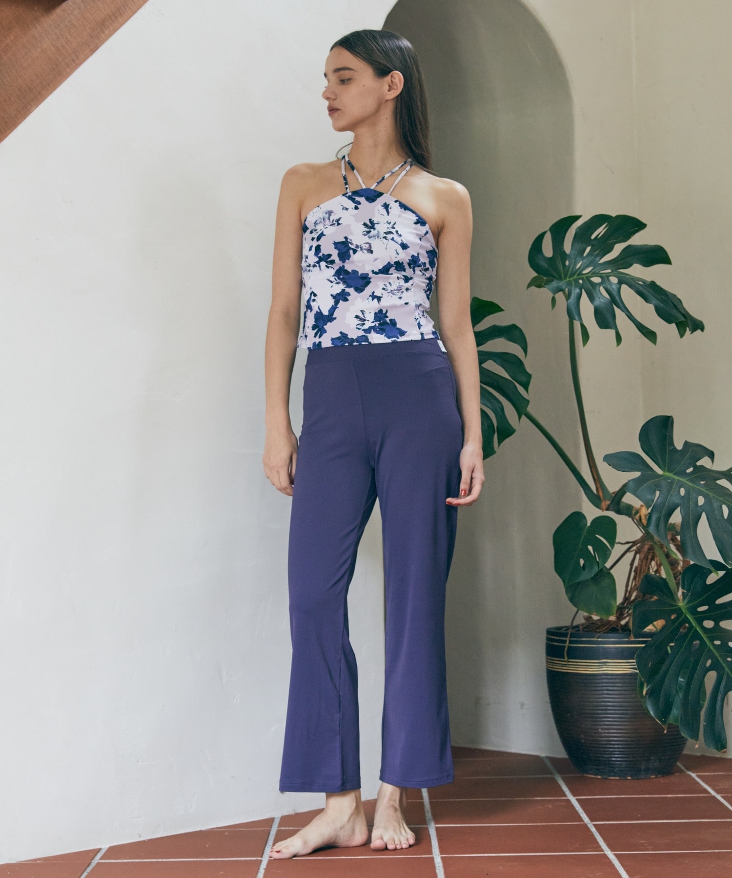 【Julier】エコシーベア天フレアレギンス/エコ・UVカット・ホットヨガ対応・ラッシュガード  詳細画像 ブラック 2