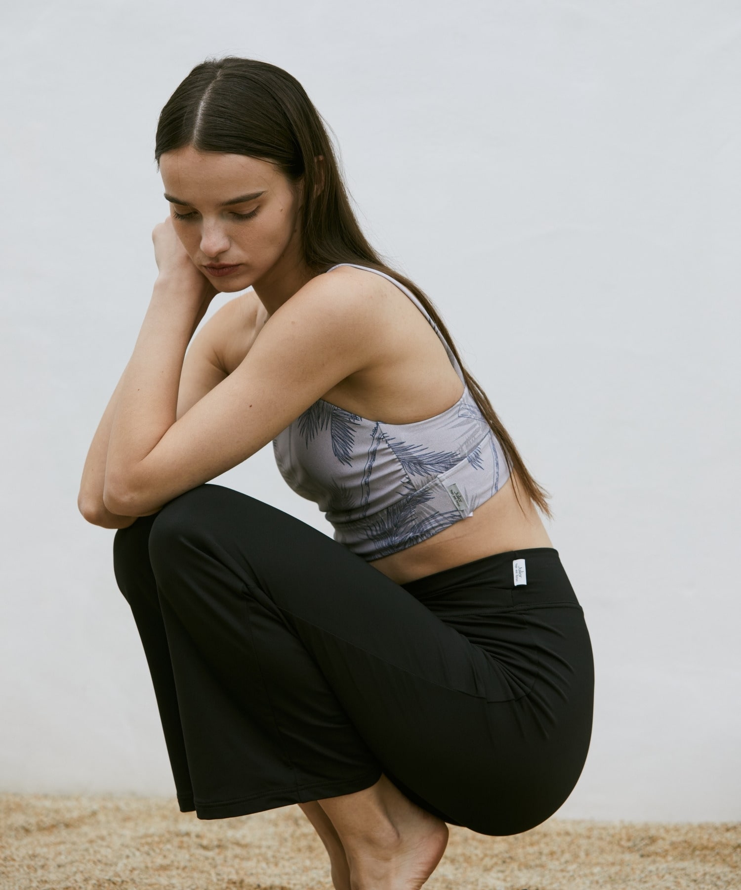 【Julier】エコシーベア天フレアレギンス/エコ・UVカット・ホットヨガ対応・ラッシュガード  詳細画像 ブラック 8