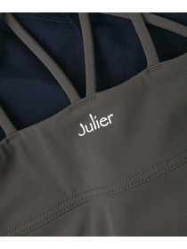 【Julier】【定番】YOGA FITショートトップス/パット付き・UVカット・吸汗速乾・ホットヨガ対応・水着・水陸両用 詳細画像 ブラック 13