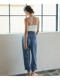 【Julier】【定番】YOGA FITショートトップス/パット付き・UVカット・吸汗速乾・ホットヨガ対応・水着・水陸両用 詳細画像 ブラック 4